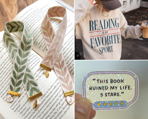 Bookish Items on Etsy I've Recently Purchased and Love cover photo collage