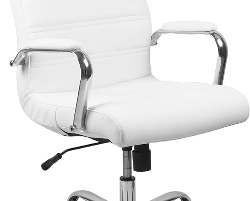 Leather desk chair rolling with wheels adjustable height cover photo collage