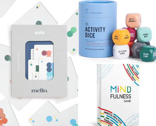 9 Mindfulness Games and Cards to Prioritize Self-Care cover photo collage