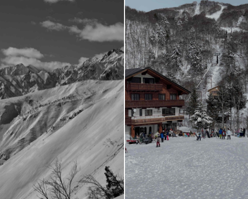 Skiing in Japan cover photo collage