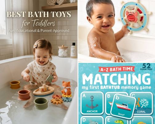 Best Mold-Free Bath Toys for Toddlers (Fun, Educational & Parent-Approved) cover photo collage