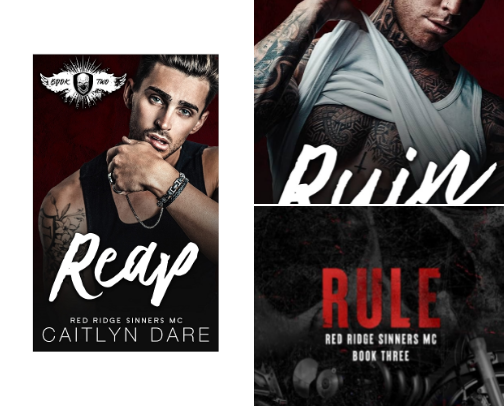 Read Now - Reap: A Dark MC Romance (Red Ridge Sinners MC Book 2) companions cover photo collage