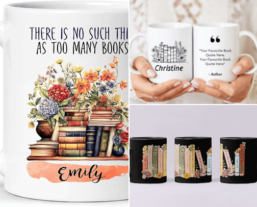 Bookish Mug cover photo collage