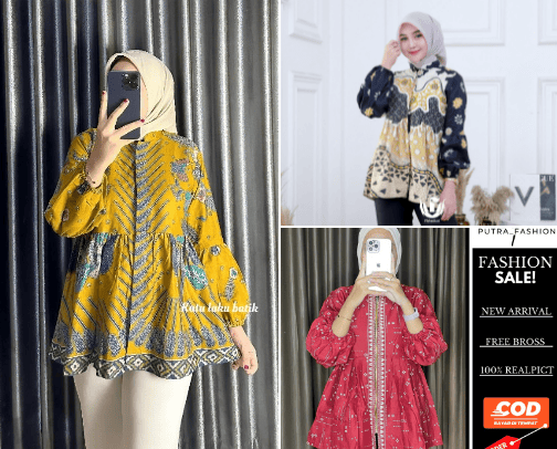 Batik Indonesia cover photo collage