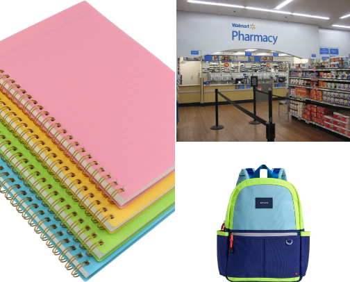 Back To school supplies cover photo collage