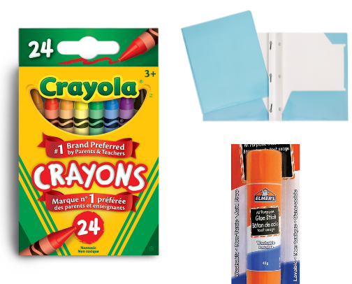 Back to school supplies cover photo collage