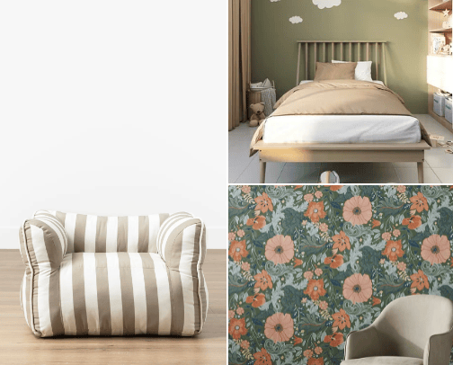 Girls bedroom cover photo collage