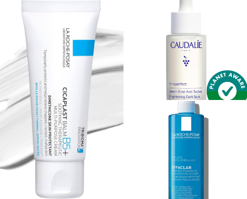my holy grail AM skincare products for glowing skin cover photo collage