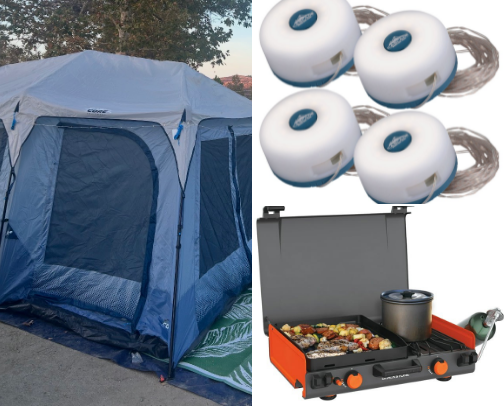 Camping cover photo collage