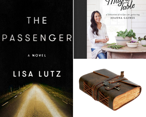 Fav journal, cook, story books to curl up with in my favorite chair. cover photo collage