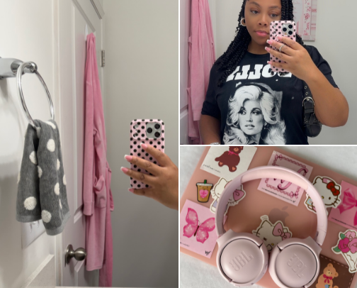 girly tech accessories cover photo collage