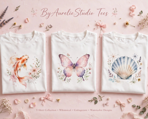 Cute Aesthetic T-shirts by ByAurelieStudio cover photo collage