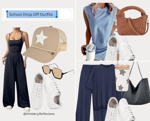 School Drop Off Outfits cover photo collage