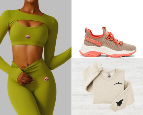 Sports stuff for the gym and the mountains cover photo collage