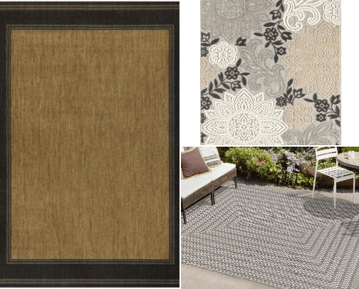 Out door Patio Rugs cover photo collage