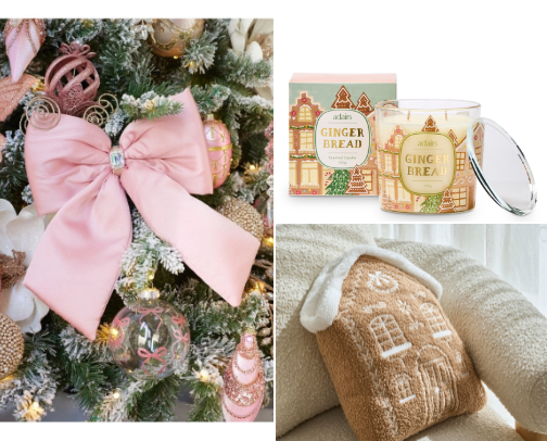 Christmas pinkmas & Gingerbread must haves cover photo collage