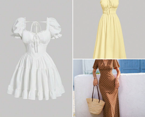 Cute summer dresses perfect for sunny days — light, feminine, and effortlessly charming. ☀️👗✨ cover photo collage
