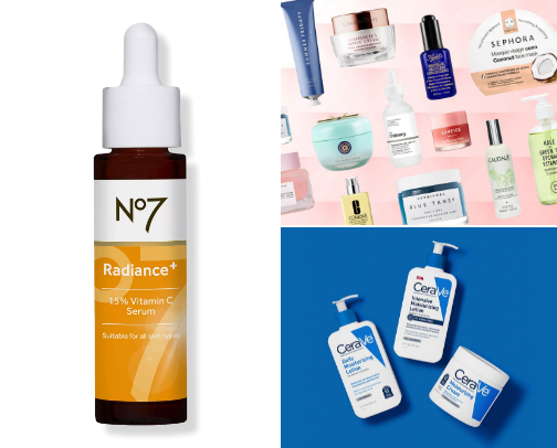 Skin care ,,LA ROCHE POSAY" products cover photo collage