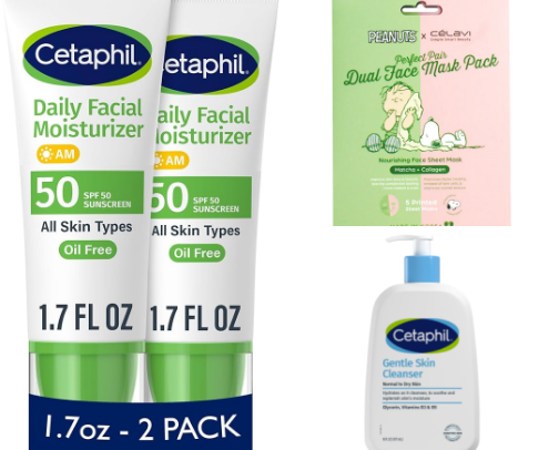 Skincare products for clear skin😽 cover photo collage