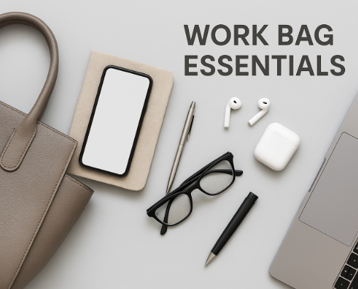 Work bag essentials 💁🏻‍♀️ cover photo collage