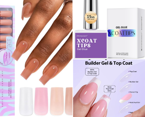 Nails At Home 💅🏽 cover photo collage