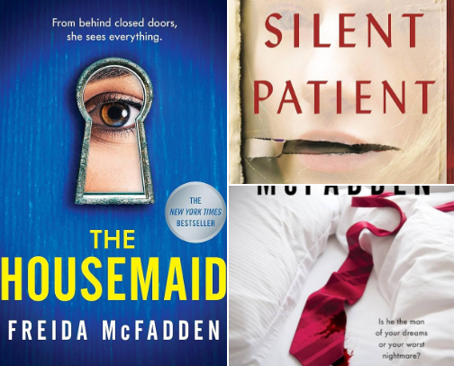 Thriller books I STILL think about 🖤 cover photo collage