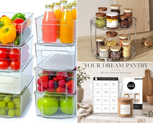 Aesthetic Fridge & Pantry Organization Must-Haves | Amazon Kitchen cover photo collage