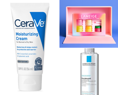 travel carry-on essentials for beauty/makeup cover photo collage