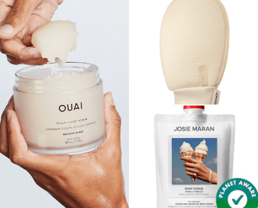 Premium exfoliators cover photo collage
