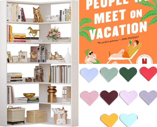 At-home “library” cover photo collage