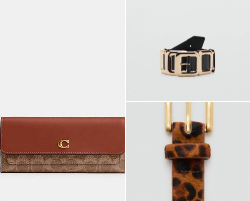 The Muse accessories | Leather & silk cover photo collage