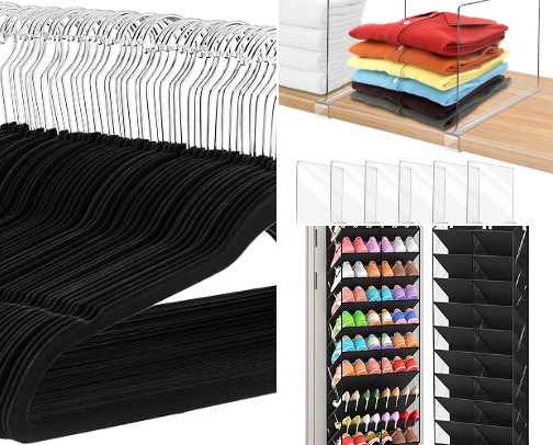 What I use to keep my tiny closet organized every single day cover photo collage