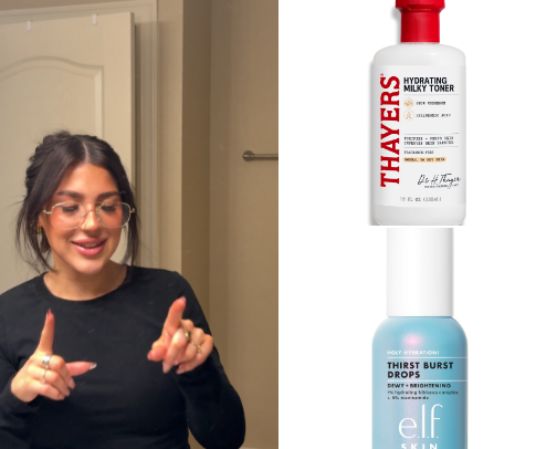 Everyday drugstore makeup products cover photo collage