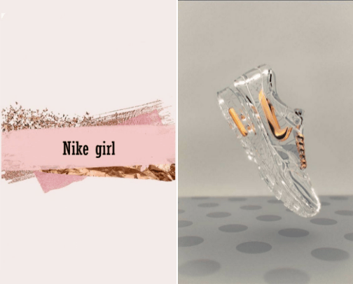 Nike girl cover photo collage