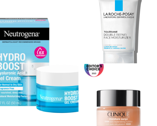 Skin care products cover photo collage