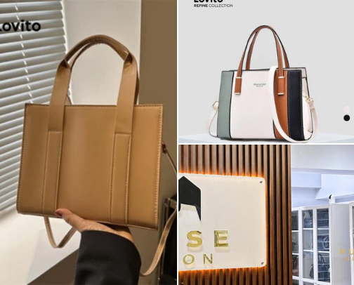 Womens bag cover photo collage