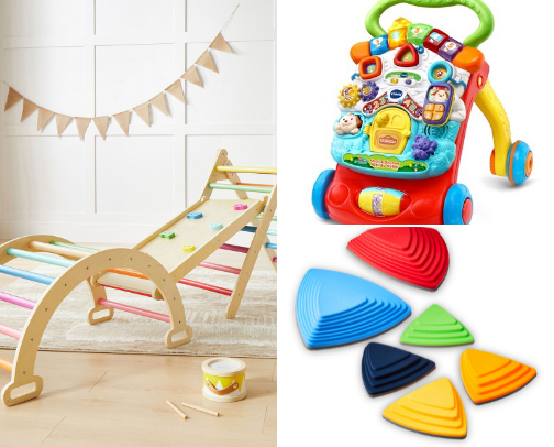Favorite Toys for Toddler Movement Development and Confidence cover photo collage