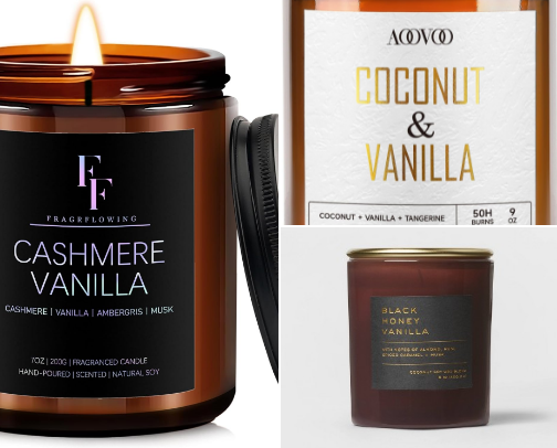 Vanilla Scented Candles for a Cozy, Luxurious Home cover photo collage