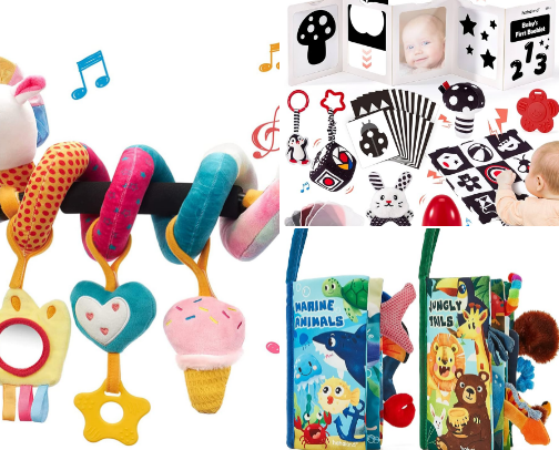 The BEST Toys On The Market That Will Keep Your Baby Entertained cover photo collage