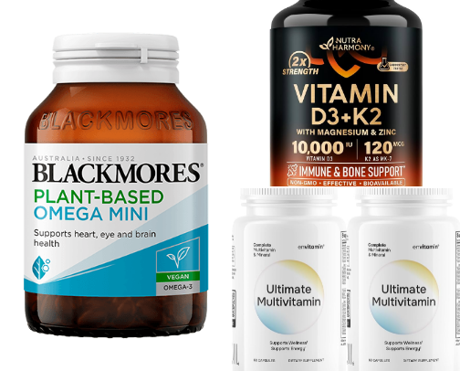 These vitamins are for seniors and adults to make our bodies strong and healthy. cover photo collage