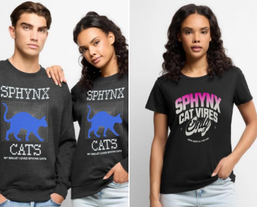 Sphynx Cat Lover Gifts - Trendy, Unique Clothing For Sphynx Mom, Dads and Kids cover photo collage