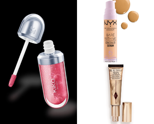 Make up products for a perfect fresh look cover photo collage