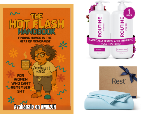 Helpful Products for Those Going Through Any Stage of Menopause. cover photo collage