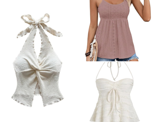 Adorable babydoll tops cover photo collage