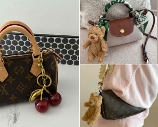 Bag charms💌 cover photo collage