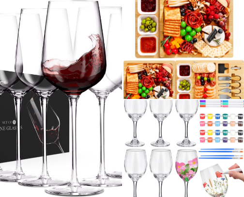 Wine accessories cover photo collage
