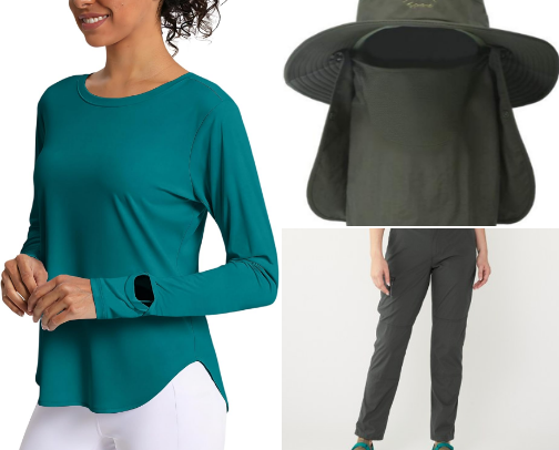 Sun protection Clothing cover photo collage