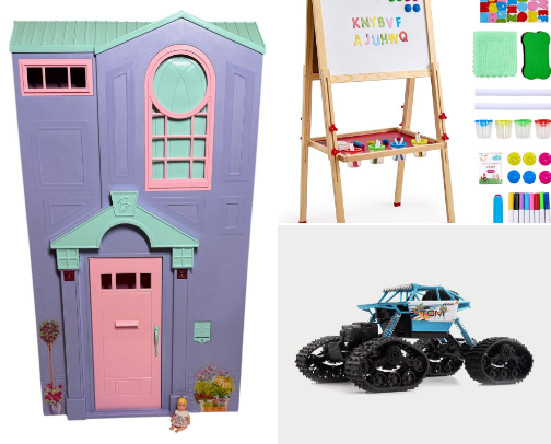 Kids toys cover photo collage