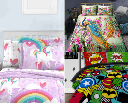 "Cozy Bedding Essentials: Comforters, Blankets, Pillows, and More cover photo collage