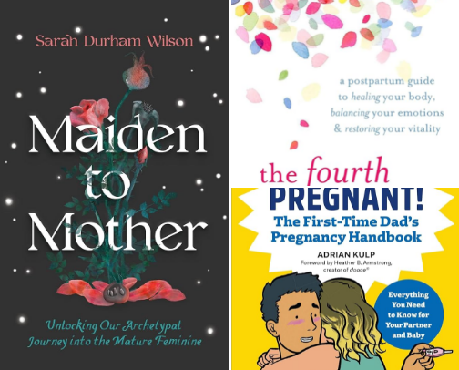 Best books to read when preparing for pregnancy & postpartum cover photo collage